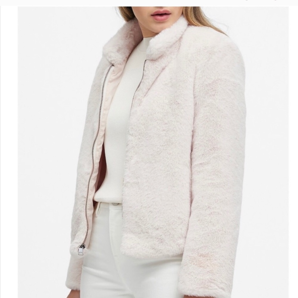 Banana Republic faux fur jacket medium